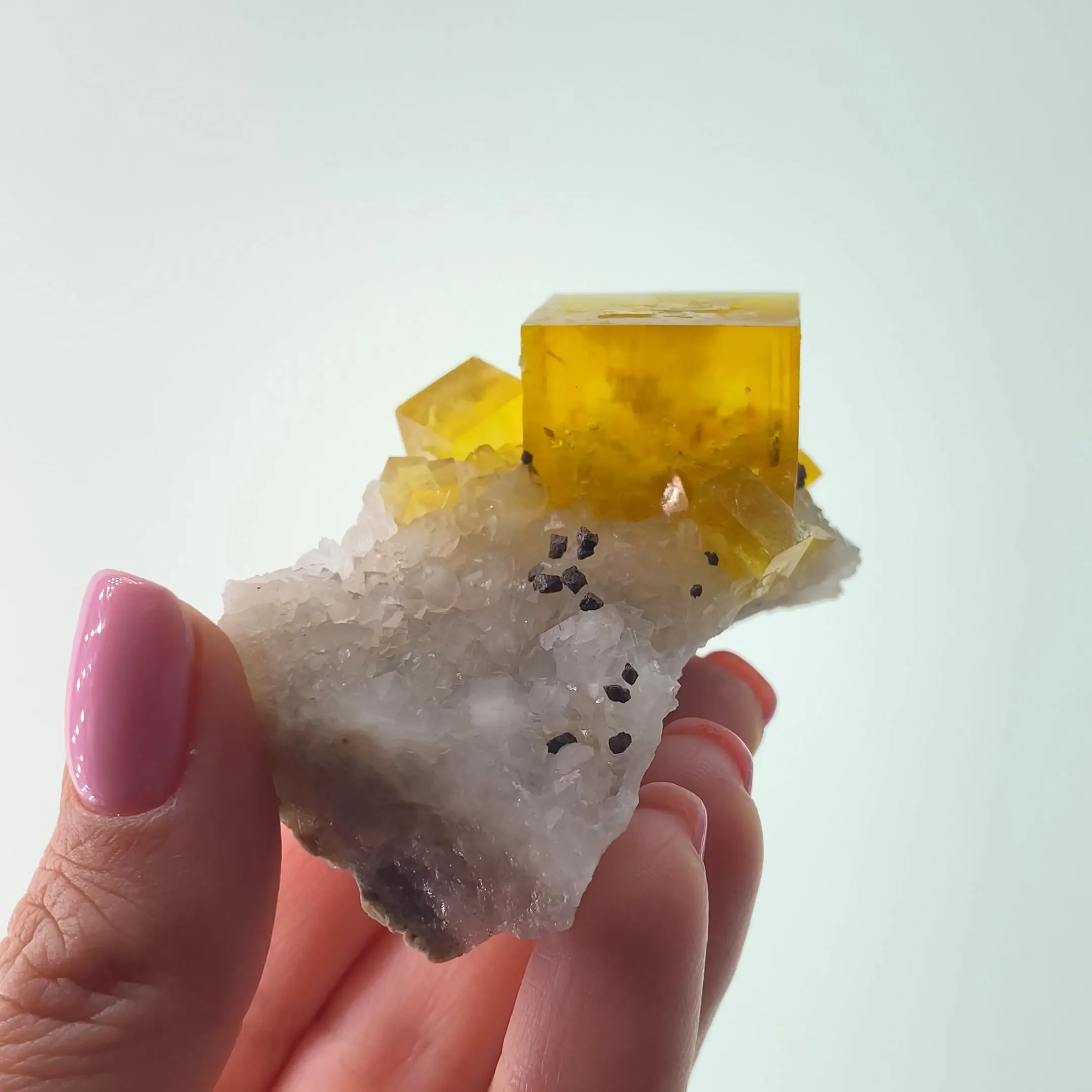 Fluorite on Quartz - image 2