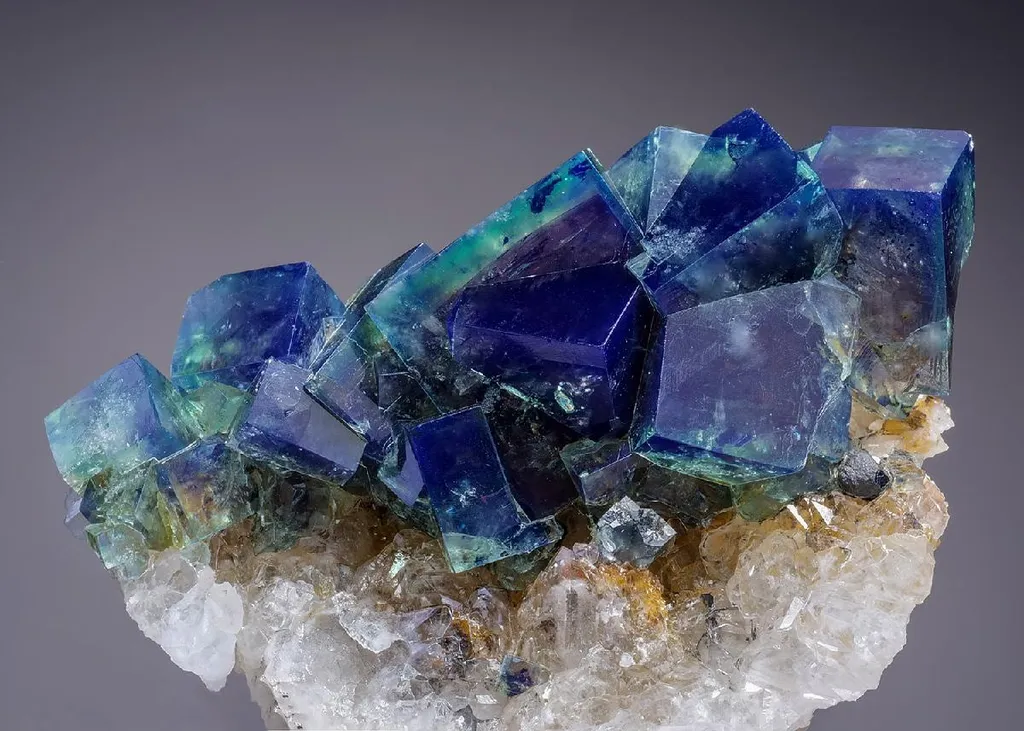 Fluorite on Quartz image