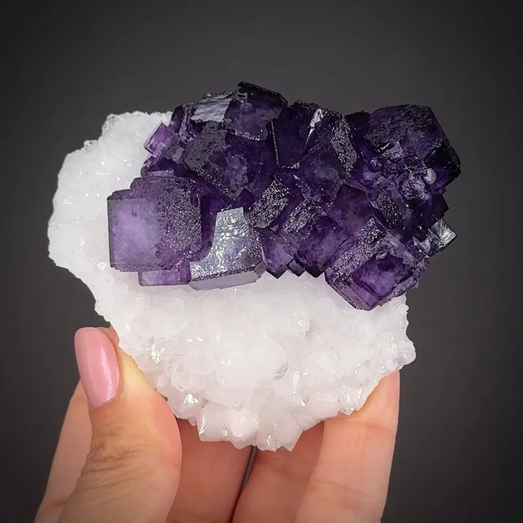 Fluorite on Quartz