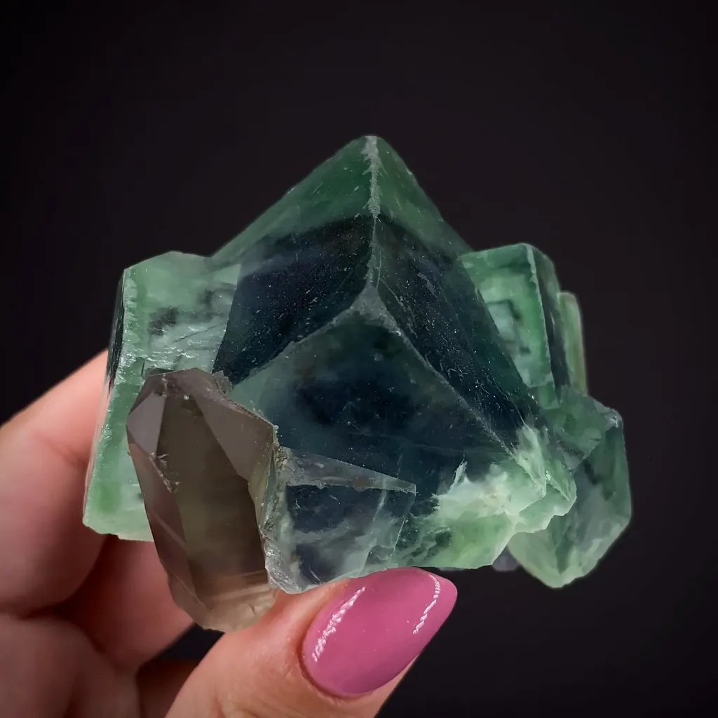 Fluorite on Quartz image