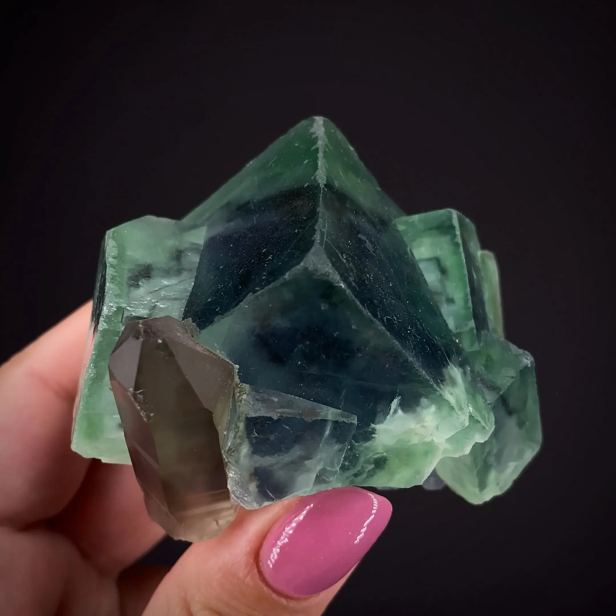 Fluorite on Quartz - image 1