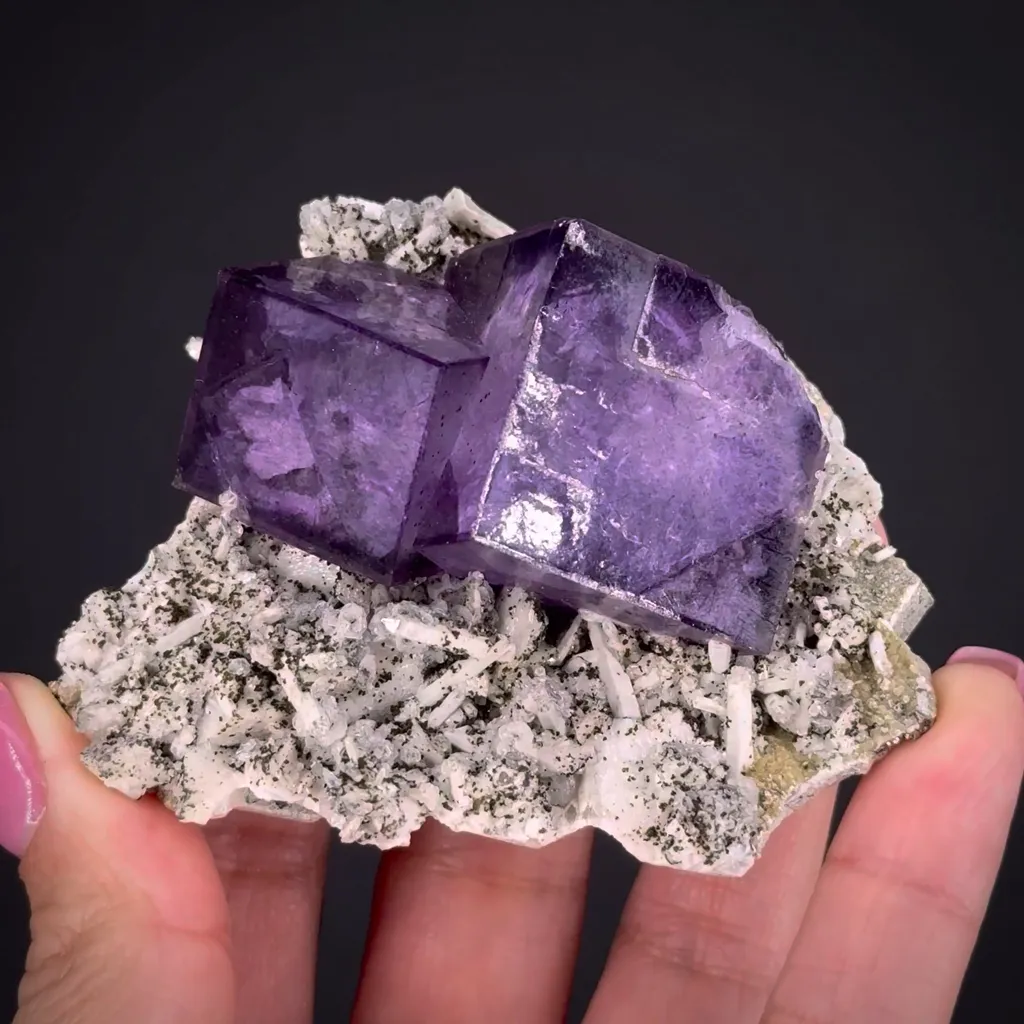 Fluorite on Quartz image