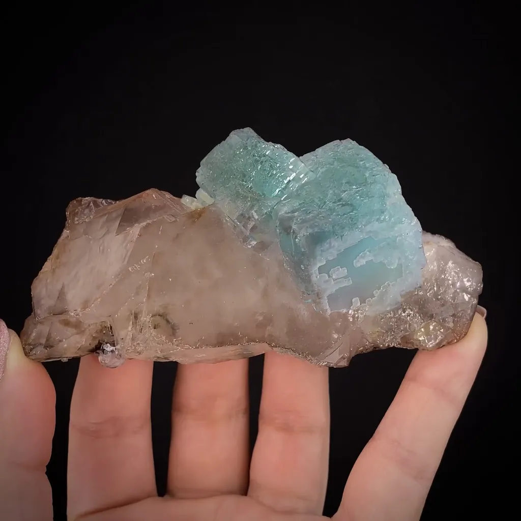 Fluorite on Quartz image