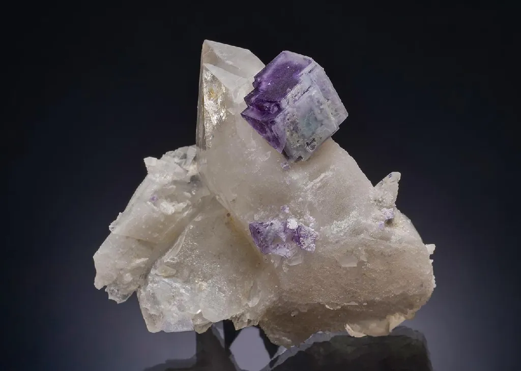 Fluorite on Quartz image