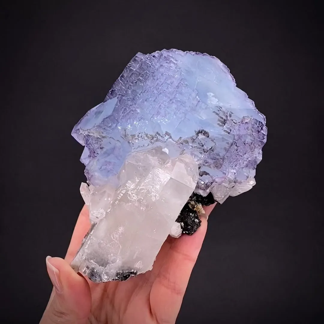 Fluorite on Quartz - image 2