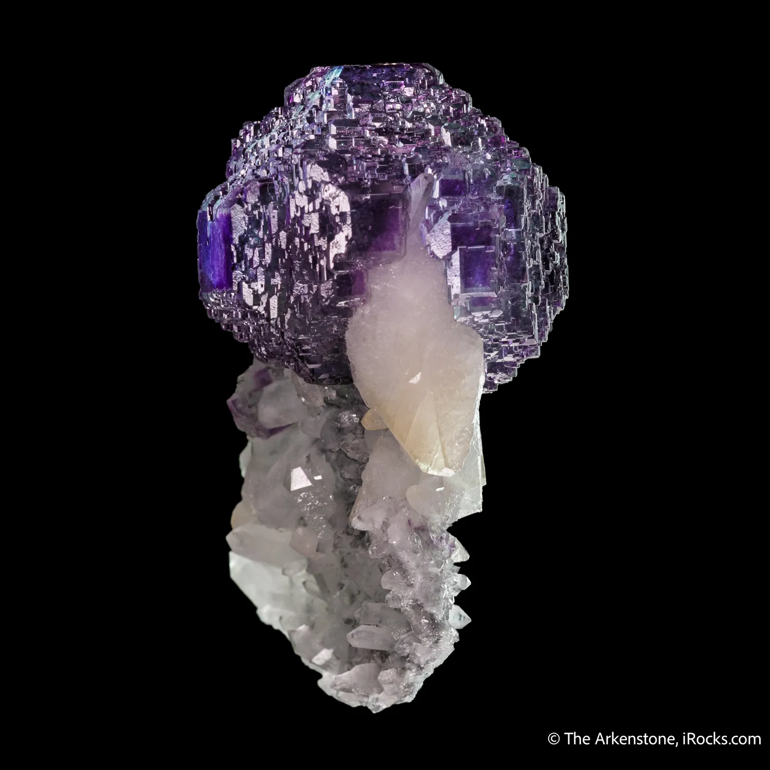 Fluorite on Quartz and Calcite - image 8