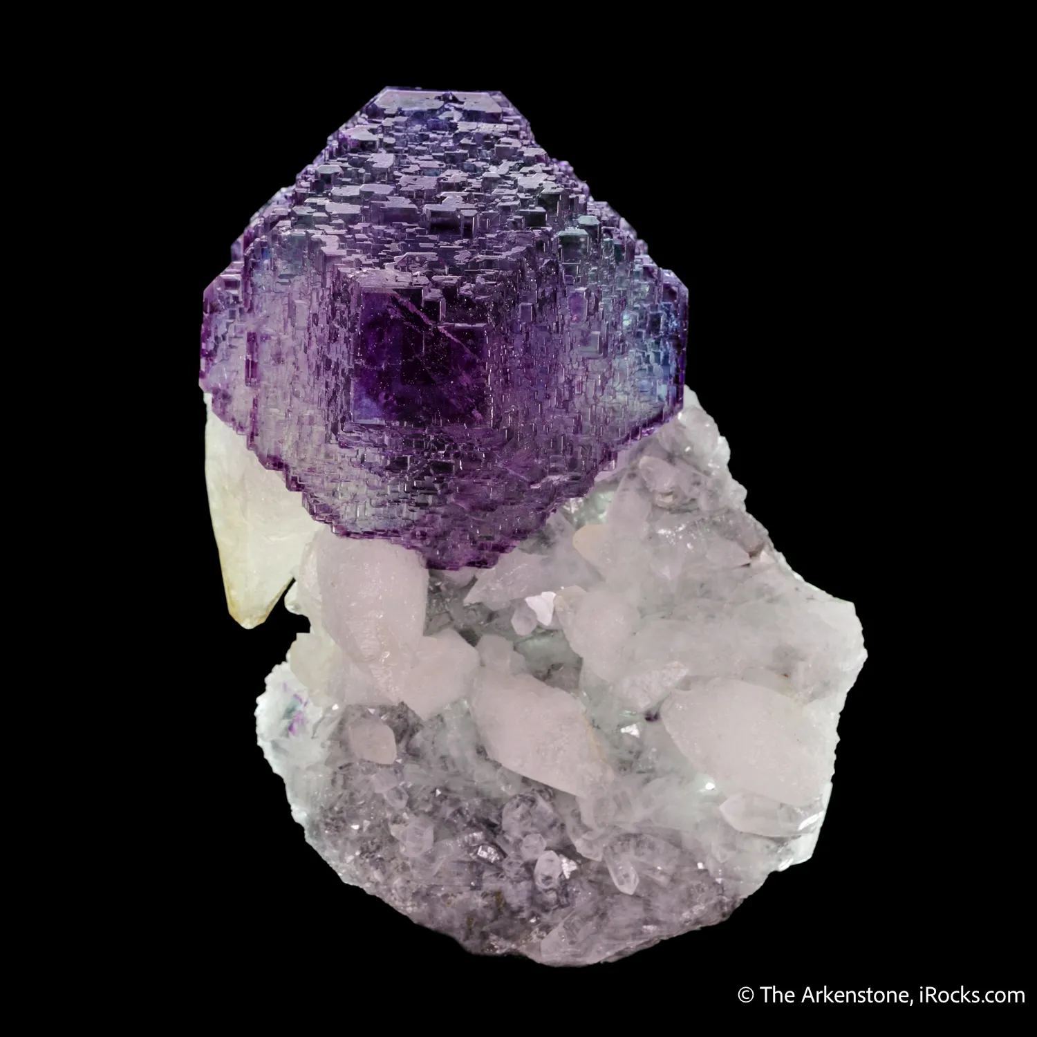 Fluorite on Quartz and Calcite - image 5