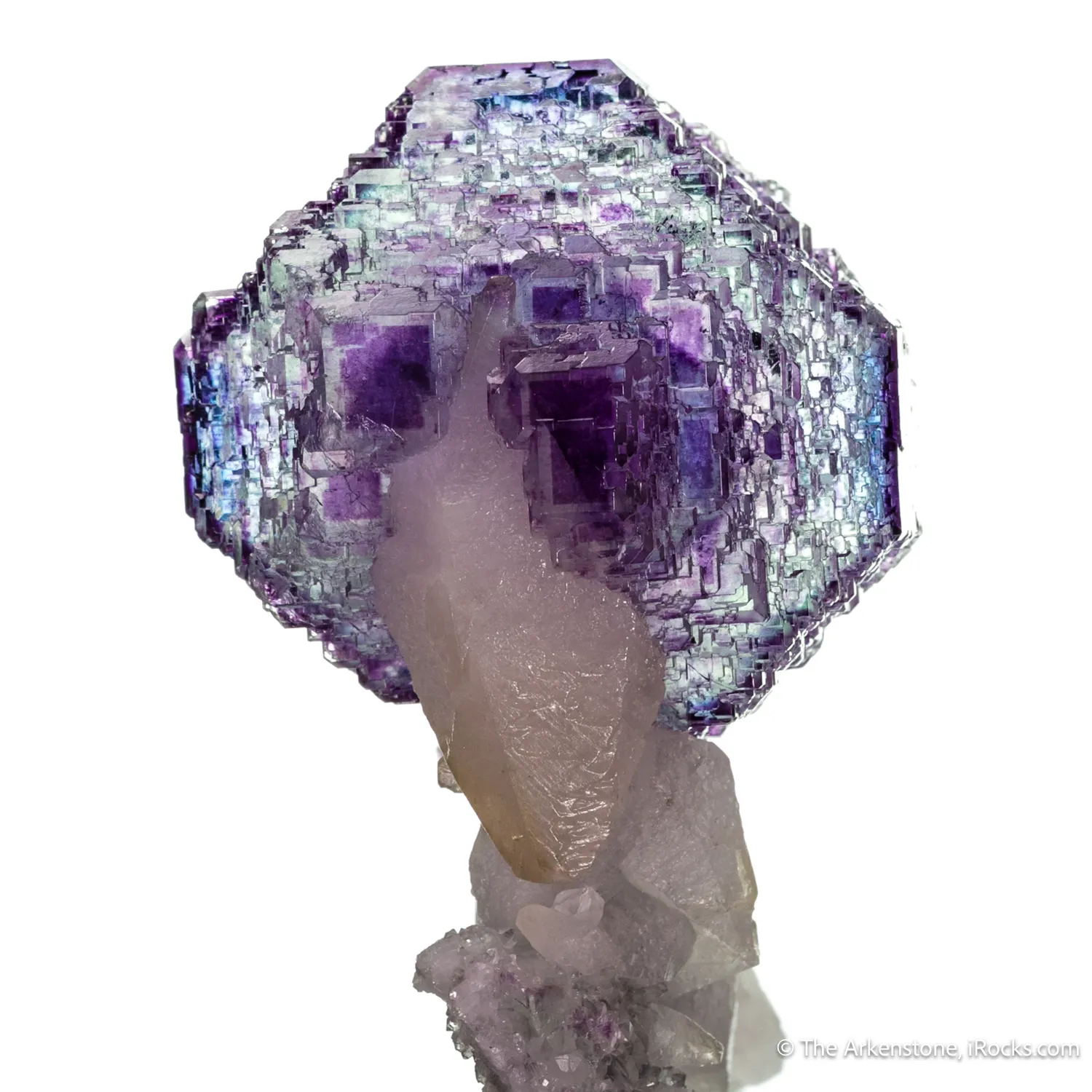 Fluorite on Quartz and Calcite - image 6