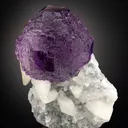 Fluorite on Quartz and Calcite - image 1
