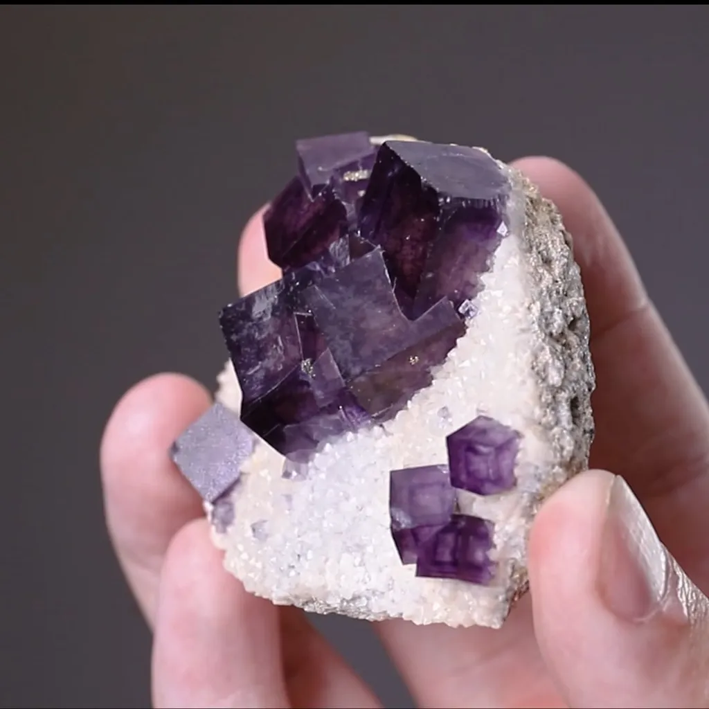 Fluorite on Quartz - image 2