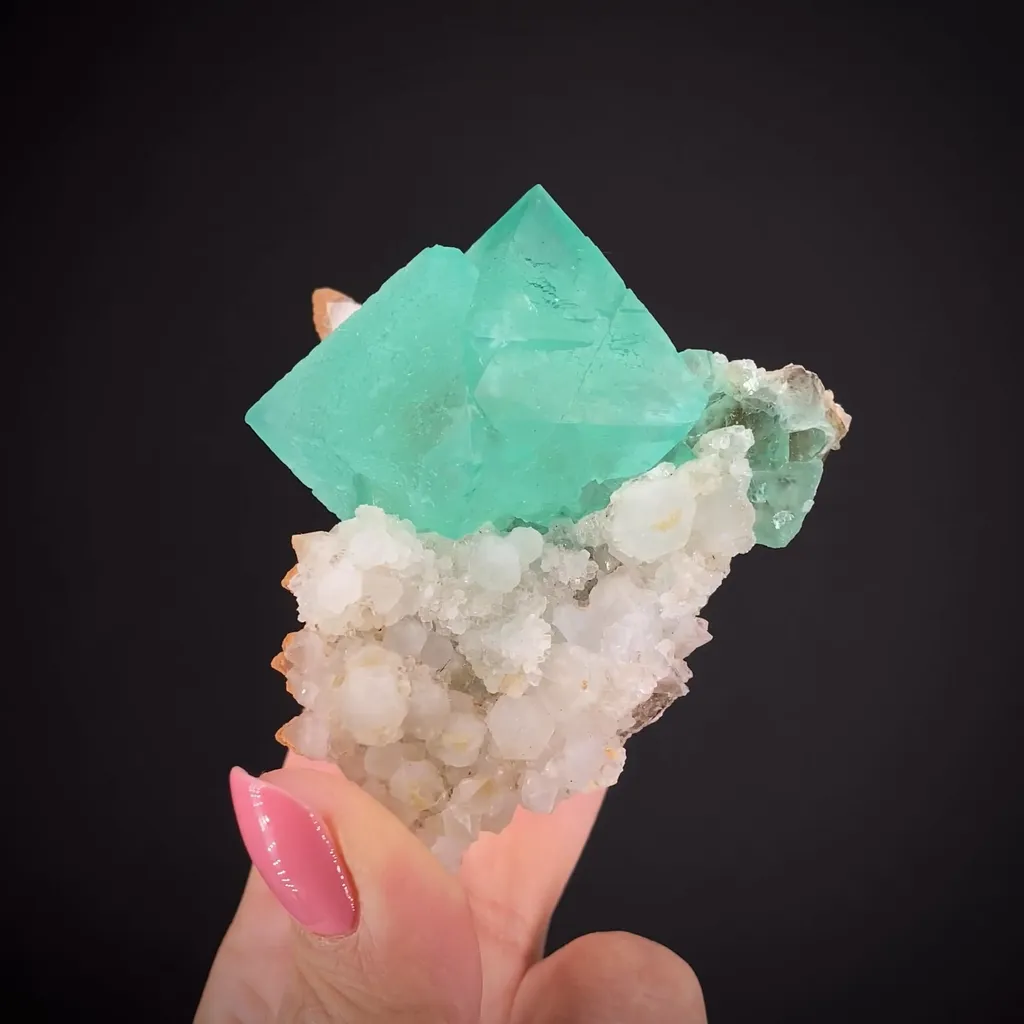 Fluorite on Quartz image