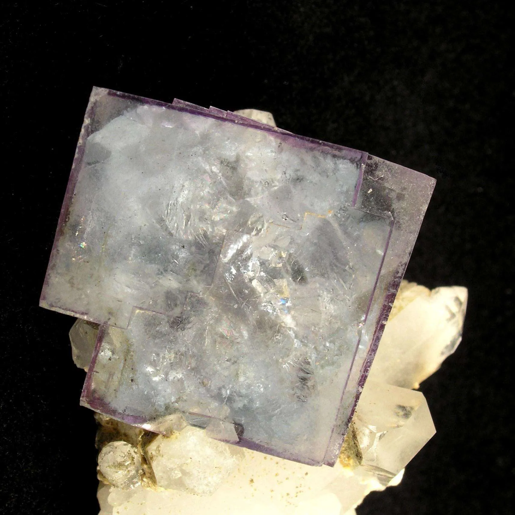 Fluorite on Quartz - image 2
