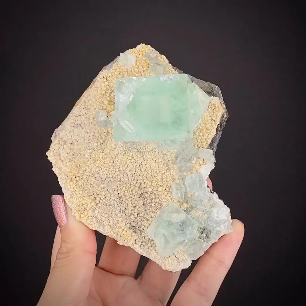 Fluorite on Quartz - image 2