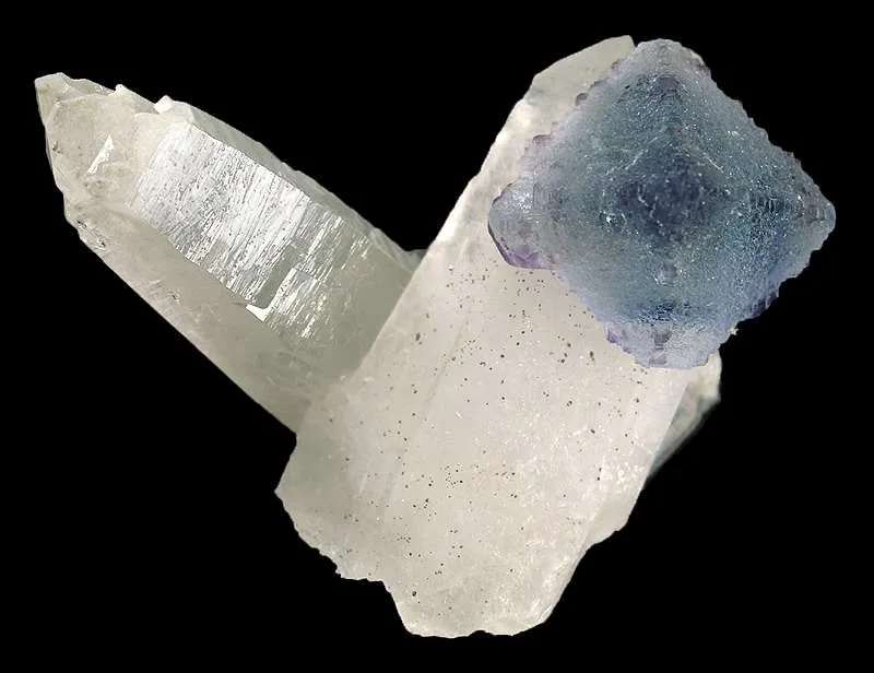 Fluorite on Quartz - image 1