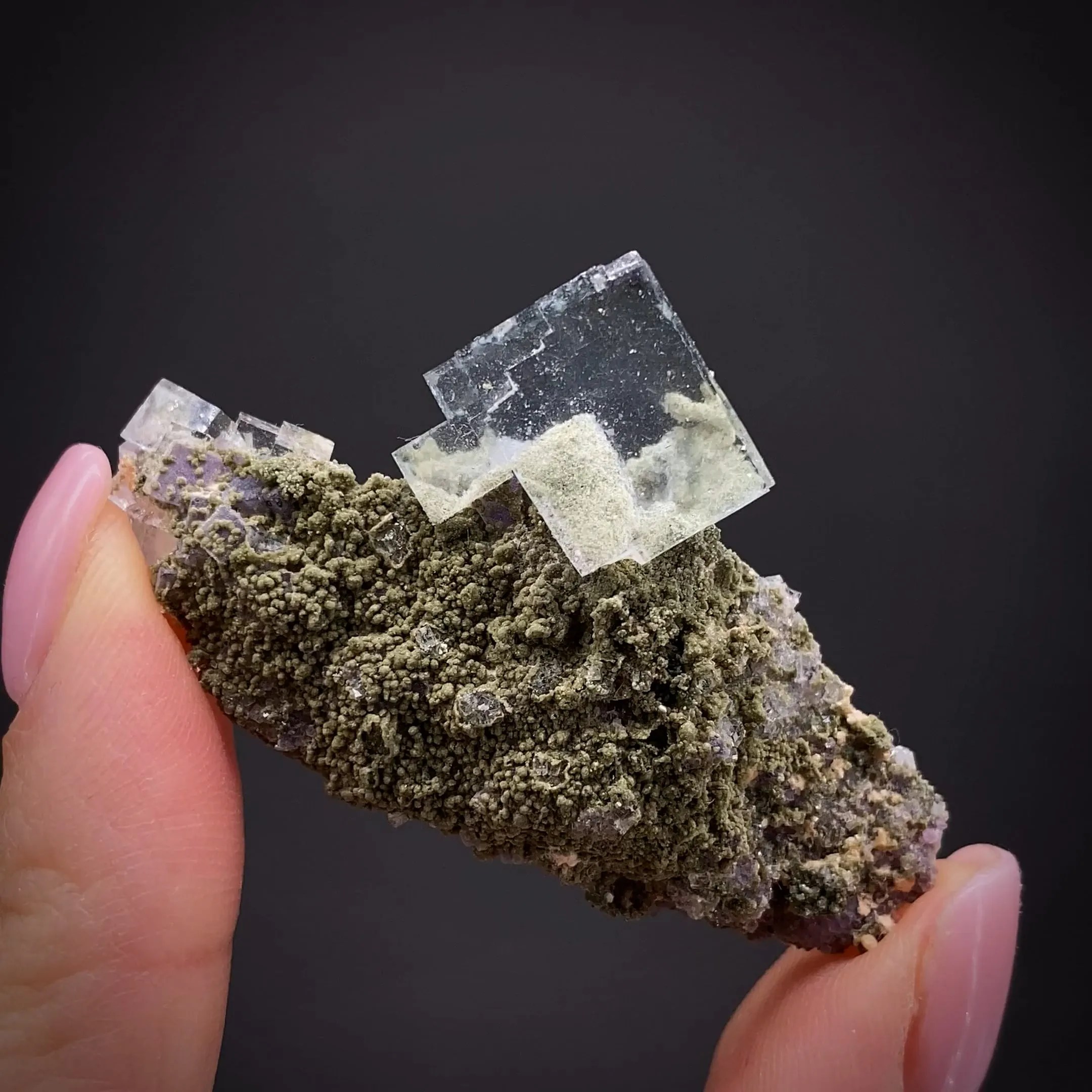 Fluorite on Quartz - image 2