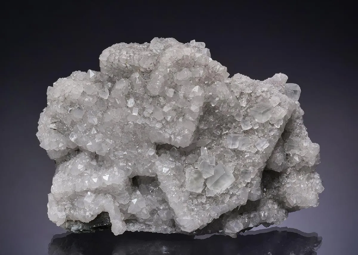 Fluorite on Quartz on Fluorite with Pyrrhotite - image 1