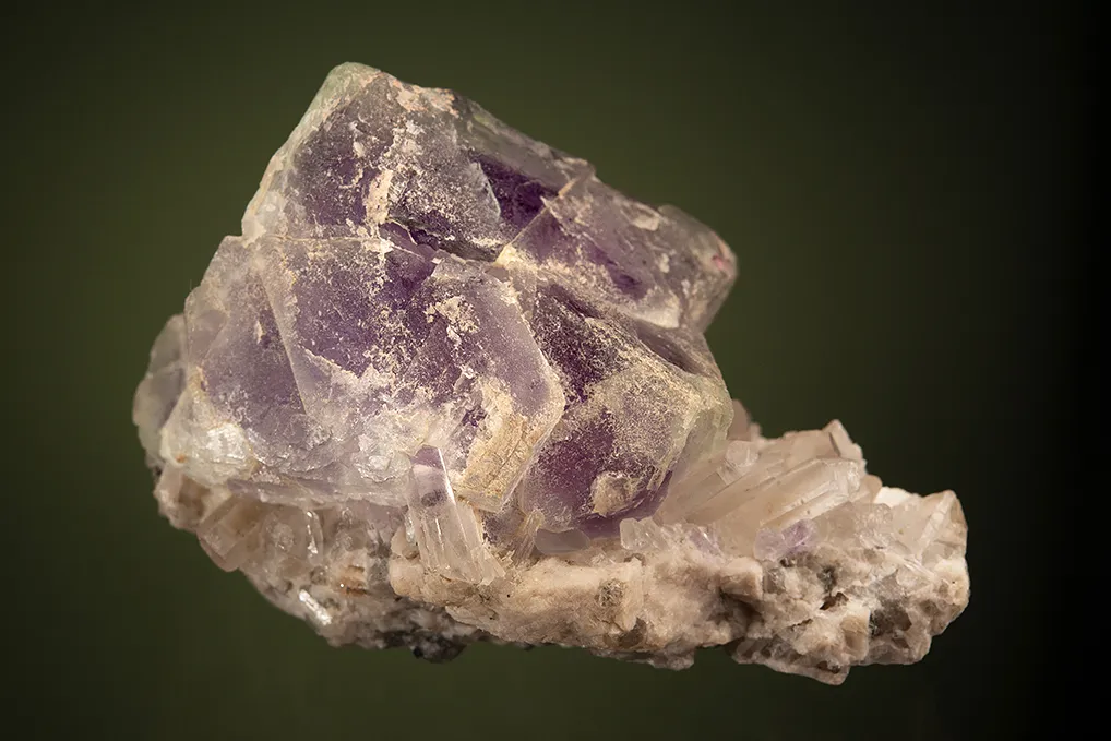 Fluorite on Quartz (repaired) - image 2