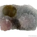 Fluorite on Quartz W/Hematite Over Apophyllite - image 1