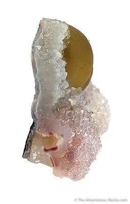 Fluorite on Quartz W/Hematite Over Apophyllite - image 3