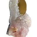 Fluorite on Quartz W/Hematite Over Apophyllite - image 3