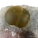 Fluorite on Quartz W/Hematite Over Apophyllite - image 2