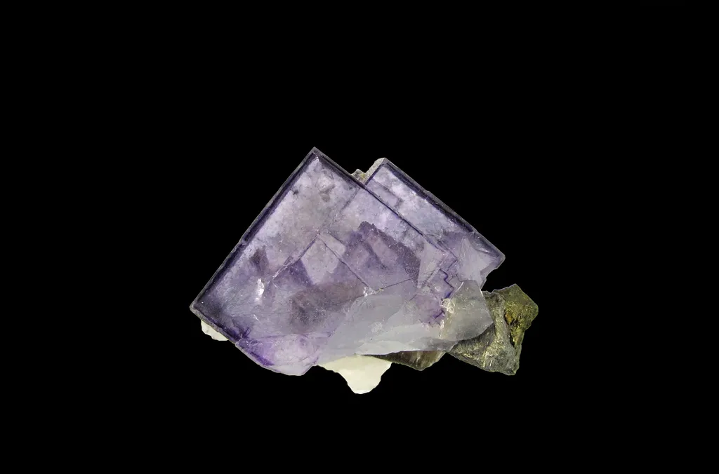 Fluorite on Quartz, with Arsenopyrite and Pyrite - image 4