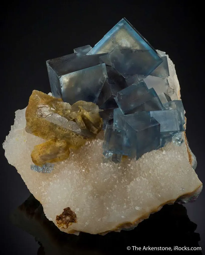 Fluorite on Quartz with Baryte (Illustrated) - image 2