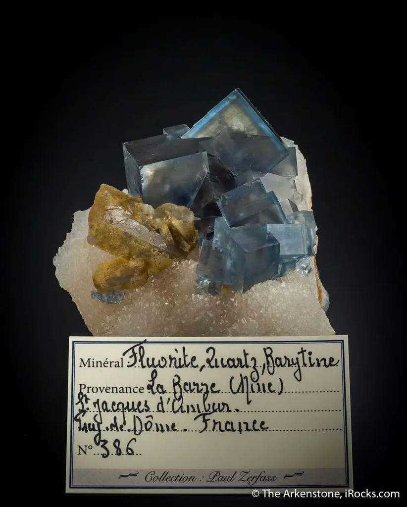 Fluorite on Quartz with Baryte (Illustrated) - image 3