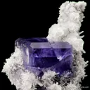 Fluorite on Quartz with Calcite - image 6