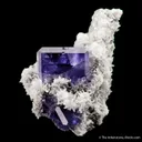 Fluorite on Quartz with Calcite - image 1