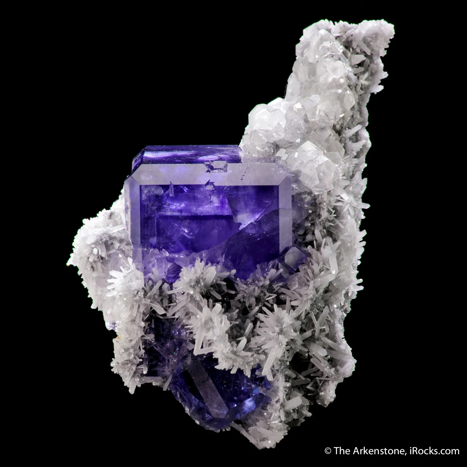 Fluorite on Quartz with Calcite - image 5