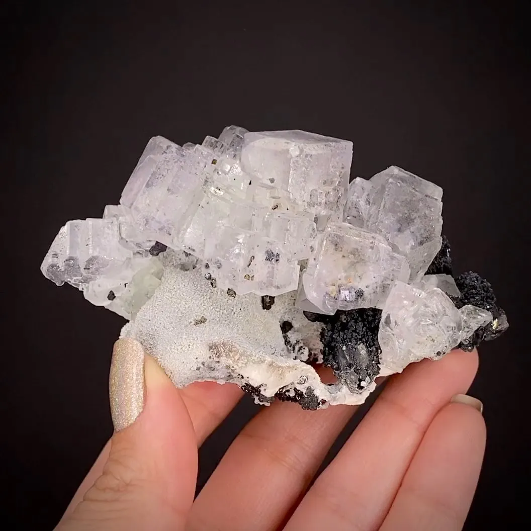 Fluorite on Quartz with Galena and Chalcopyrite - image 2