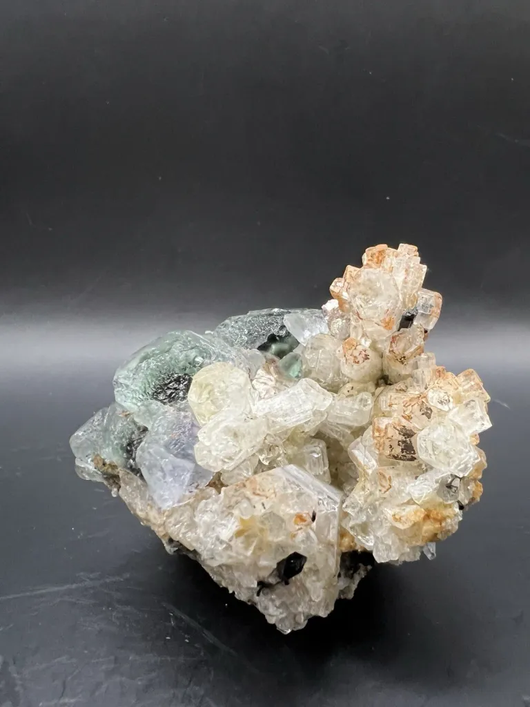 Fluorite on Quartz with Goshenite Beryl - Namibia - 10114 - image 2