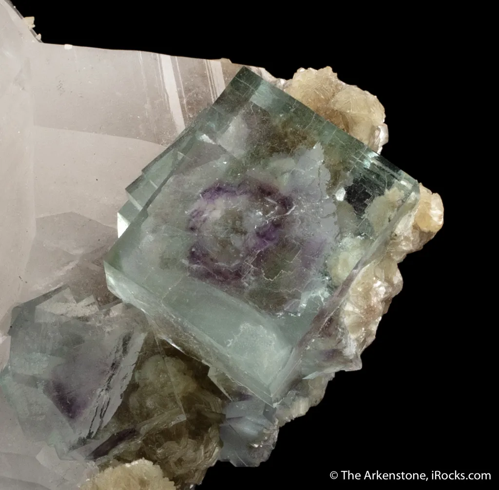 Fluorite on Quartz with Muscovite - image 4
