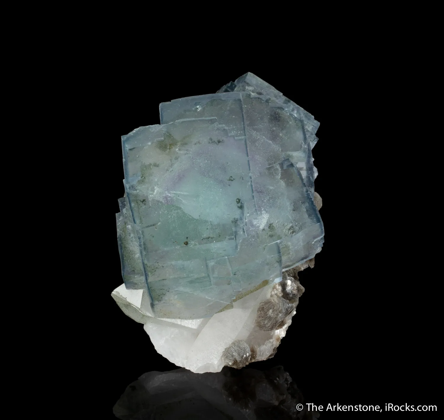 Fluorite on Quartz with Muscovite - image 2
