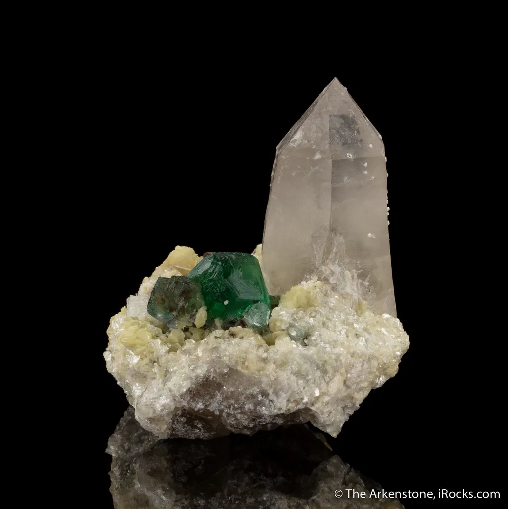 Fluorite on Quartz with Muscovite image