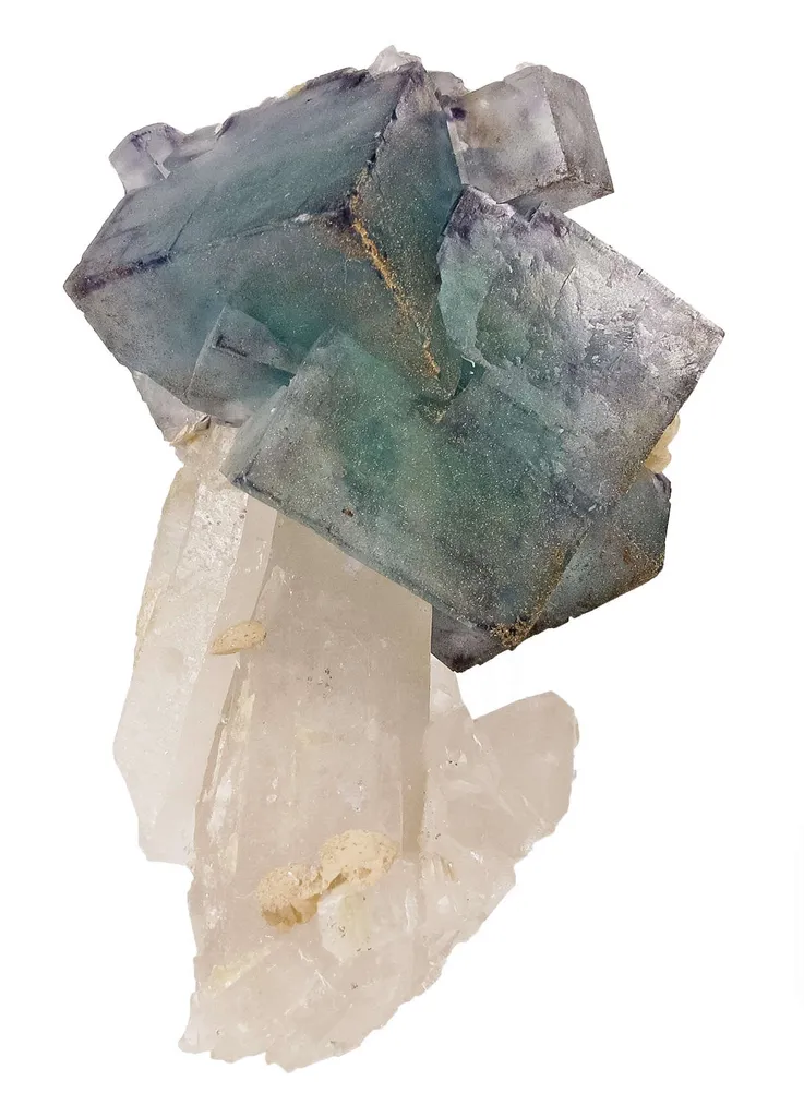Fluorite on Quartz With Pyrite - image 2