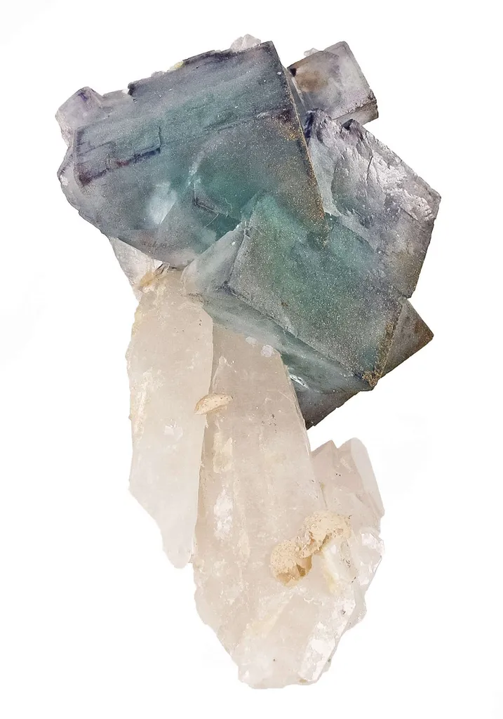 Fluorite on Quartz With Pyrite - image 7