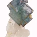 Fluorite on Quartz With Pyrite - image 1
