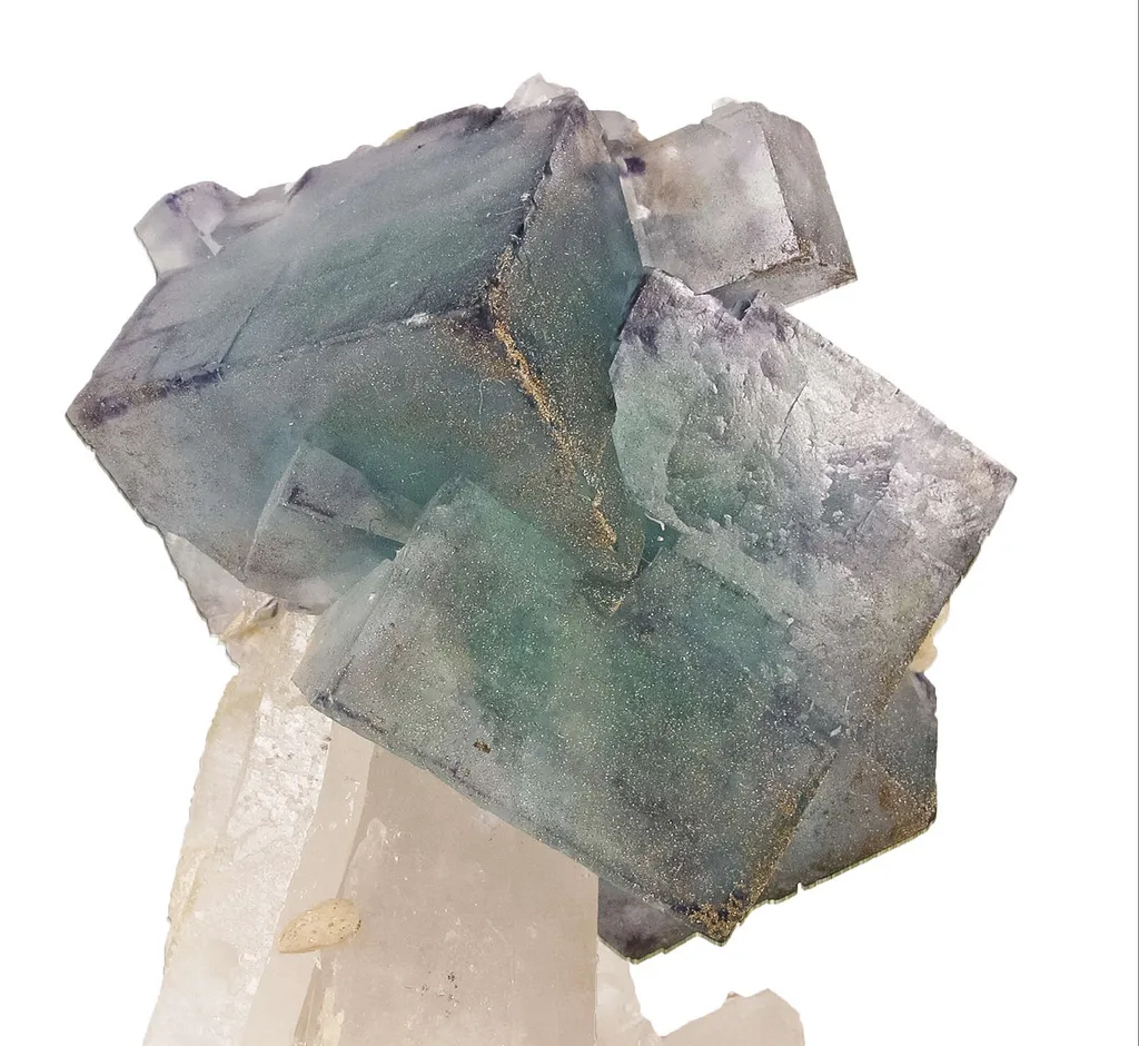 Fluorite on Quartz With Pyrite - image 4