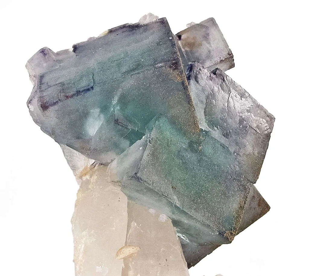Fluorite on Quartz With Pyrite - image 8