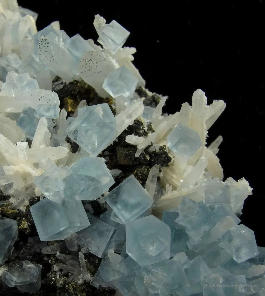 Fluorite on Quartz, With Pyrite - image 2