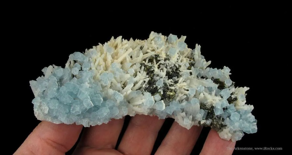 Fluorite on Quartz, With Pyrite - image 4