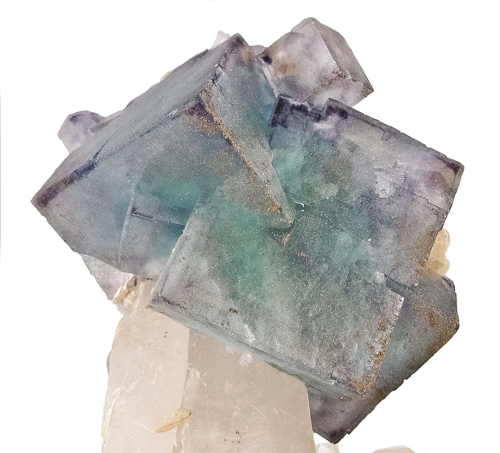 Fluorite on Quartz With Pyrite - image 6