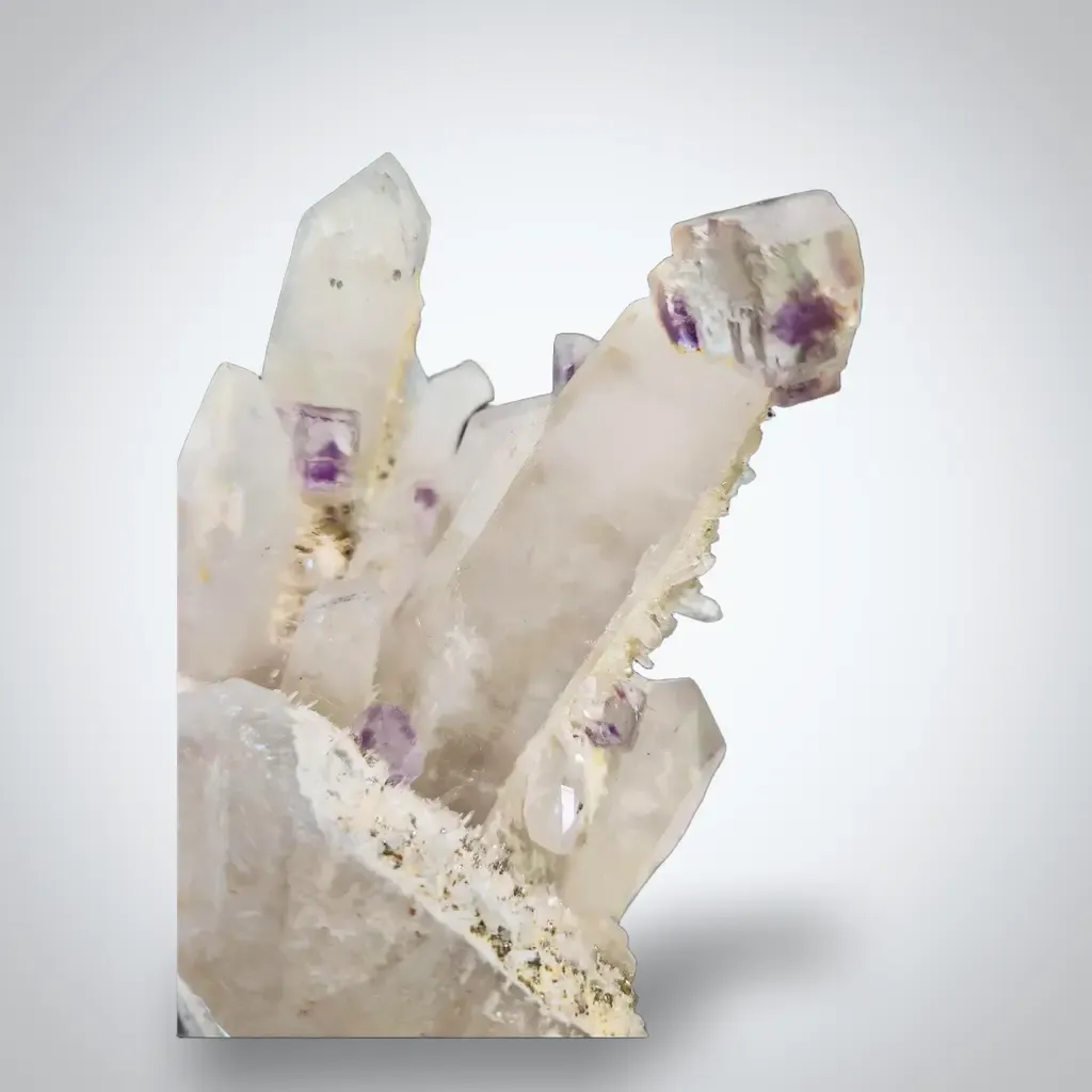 Fluorite on Quartz Yaogangxian Mine image