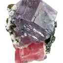 Fluorite on Rhodochrosite - image 3
