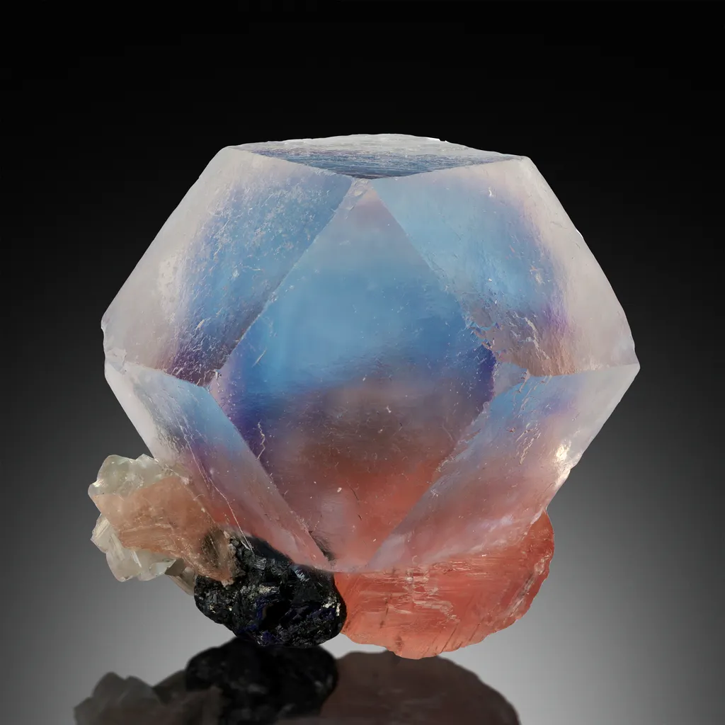 Fluorite on Rhodochrosite image