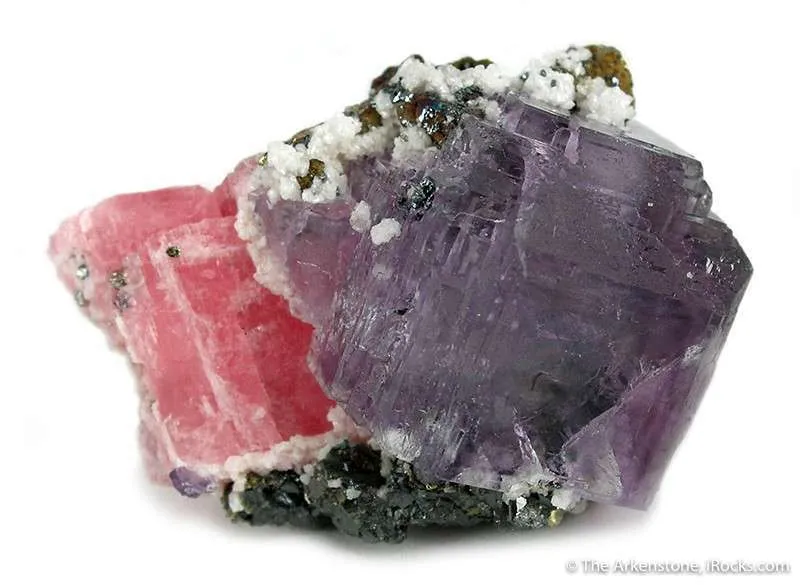 Fluorite on Rhodochrosite - image 4