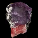 Fluorite on Rhodochrosite - image 1