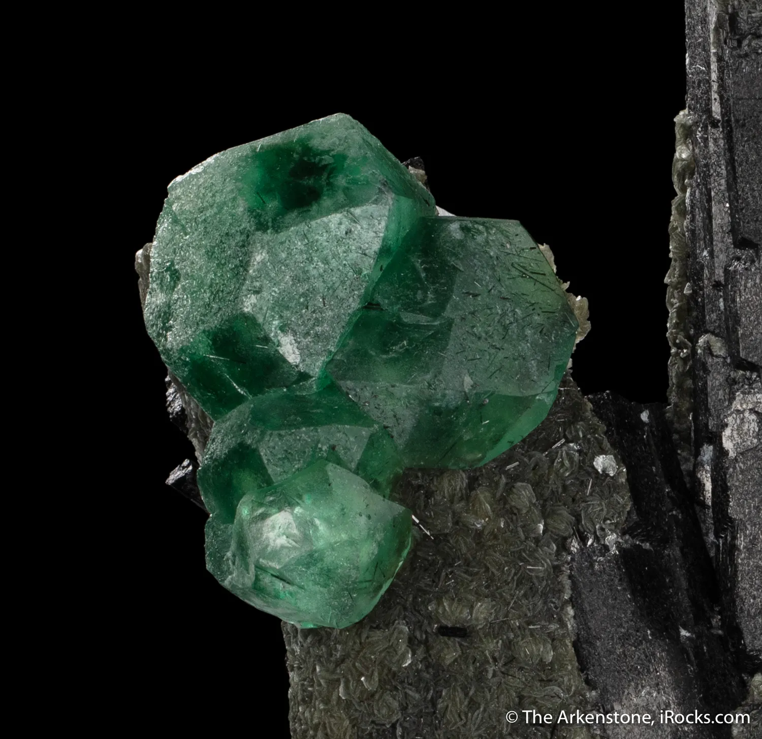 Fluorite on Schorl - image 4